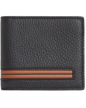 ZEGNA Embossed Bi-Fold Wallet - Gray