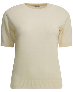 AURALEE Cashmere Crew Neck Knit Jumper - Natural