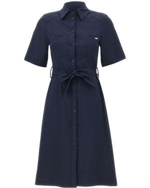 Kaos Belted Shirt Dress - Blue
