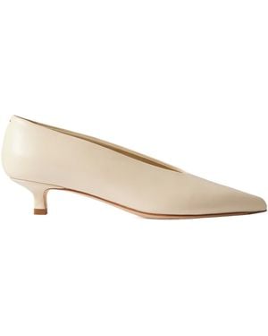 Aeyde Pointedtoe Lowheel Leather Shoes - Natural