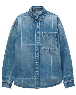 Alexander Wang Vintage-Effect Denim Shirt - Blue