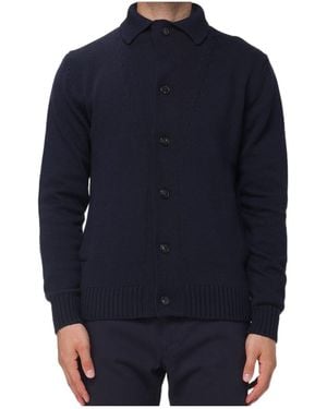 Zanone Long-Sleeve Single-Breasted Cardigan - Blue