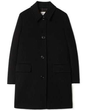 Burberry Single Breasted Gosford Tailored Coat - Black