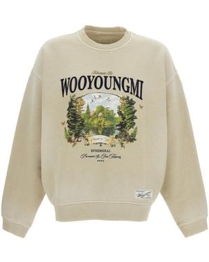 WOOYOUNGMI Landscape Print Sweatshirt - White