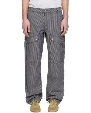 GIMAGUAS Striped Casual Trousers - Grey