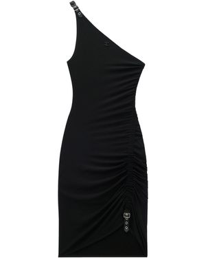 Courreges Courrèges Gather Crepe Jersey Dress - Black