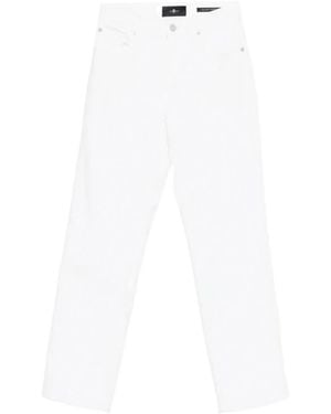 7 For All Mankind Calie Straight Leg Jeans - White