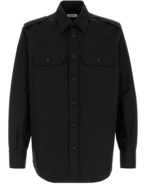 McQueen Long-Sleeved Buttoned Shirt - Black