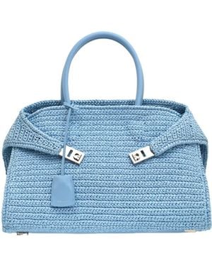 Ferragamo Hug Handbag (L) - Blue