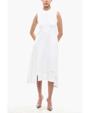 Stella McCartney Sleeveless Midi Sweatshirt Dress - White