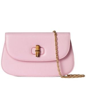 Gucci Bamboo Clutch - Pink