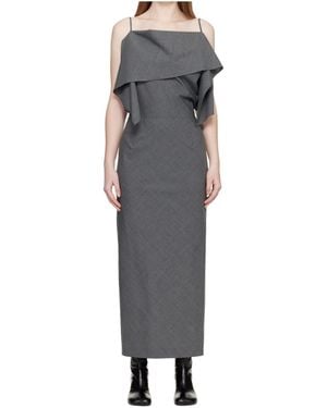 MM6 by Maison Margiela Ruffled Maxi Dress - Blue