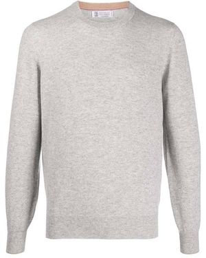 Brunello Cucinelli Crewneck Knitted Jumper - Grey