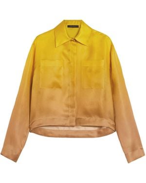 Max Mara Davina Organza Gradient Shirt - Yellow