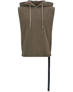 Rick Owens Hooded Drawstring T-Shirt - Green