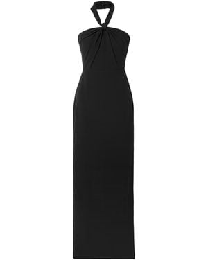 Alex Perry Crepe Halterneck Gown - Black