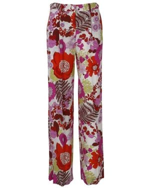 P.A.R.O.S.H. Floral-Print Flared Pants