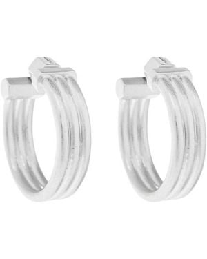 AllSaints Triple Hoop Earrings - White