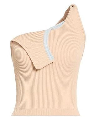 Jacquemus One Shoulder Top - Natural
