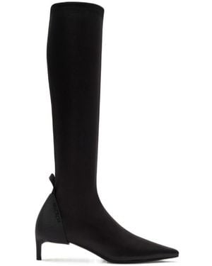 Courreges Scuba Stretch 60Mm Leather Boots - Black