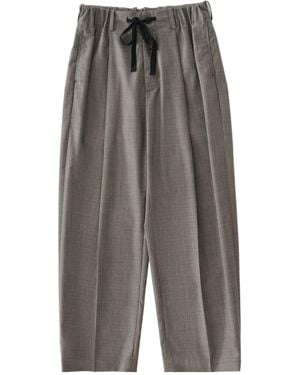 Studio Nicholson Noam Drawstring Cropped Trousers - Grey