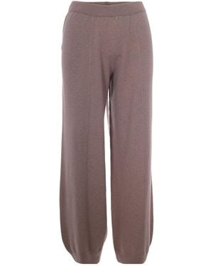 Fabiana Filippi Elastic-Waist Casual Trousers - Brown