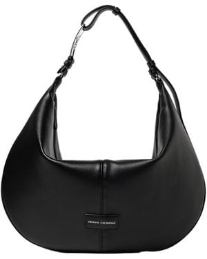 ARMANI EXCHANGE Logo-Detail Shoulder Bag - Black