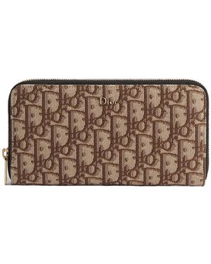 Dior Zipped Long Wallet - Brown