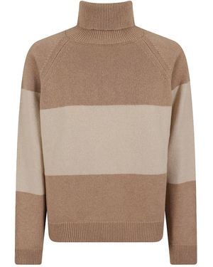 Peserico Striped Sweater - Brown