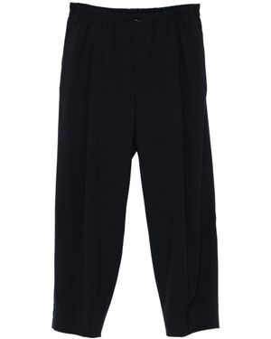 Giorgio Armani Button Detailed Pleated Trousers - Black