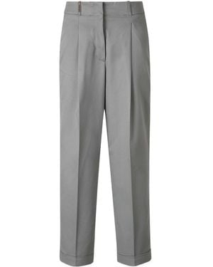 Peserico Pleated Straight Leg Pants - Gray