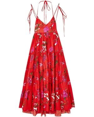 Erdem Floral Print Dress - Red
