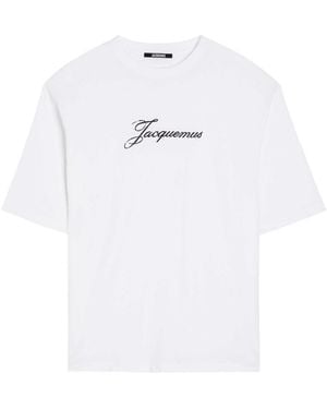 Jacquemus Le T-Shirt Logo-Print Cotton T-Shirt - White