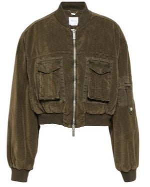 Blumarine Velvet Bomber Jacket - Green