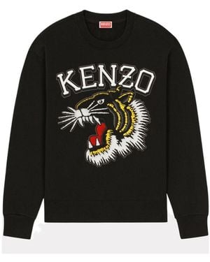 KENZO Varsity Jungle Tiger Crewneck Sweatshirt - Black