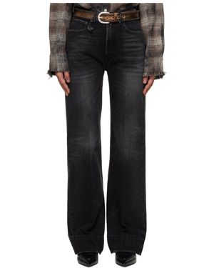 R13 Pauline Belt Loop Jeans - Black