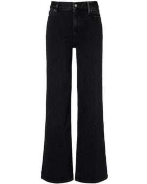 FRAME High-Waisted Wide-Leg Jeans - Black