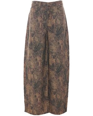 Liu Jo Printed Casual Trousers - Brown
