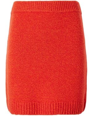 TOVE Wool Mini Skirt - Red