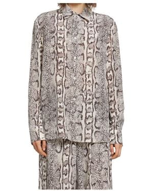 Balenciaga Python Print Silk Shirt - Multicolour