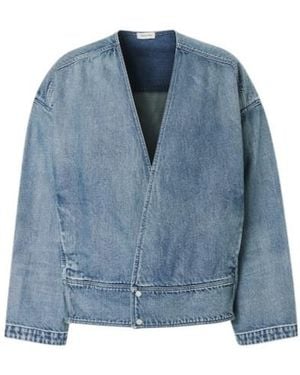Fear Of God Faded Denim Jacket - Blue