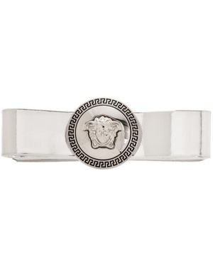 Versace Medusa Head-Detailed Metallic Hair Clip - White