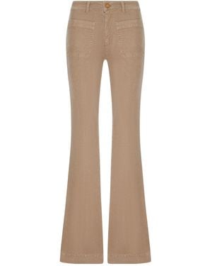 The Seafarer Corduroy Flared Jeans - Natural