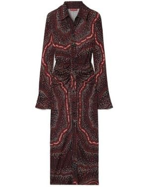 Altuzarra Claudia Printed Shirt Dress - Red