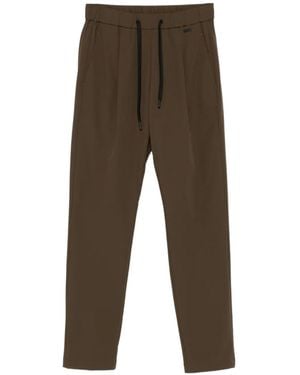 Herno Pleated Drawstring Trousers - Brown