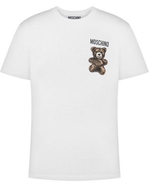 Moschino Teddy Bear Printed Crewneck T-Shirt - White