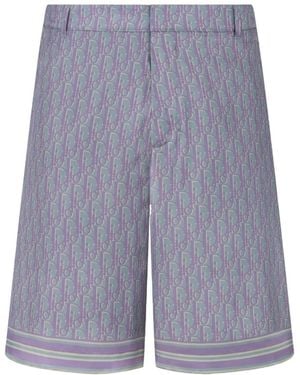 Dior Oblique Bermuda Shorts - Blue
