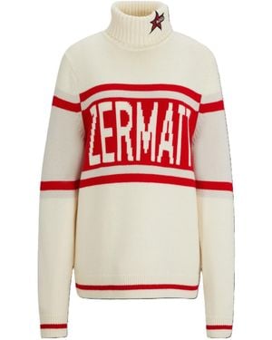 BOSS Turtleneck Knit Sweater - Red