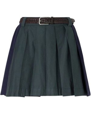 Sea Cotton-Poplin Mini Skirt - Green