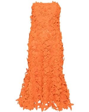 Jonathan Simkhai Fleurella Midi Dress - Orange